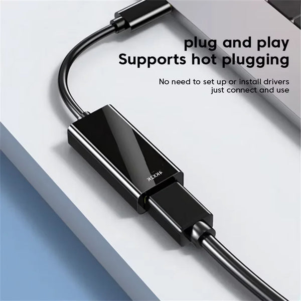 USB-C to HDMI cable streaming 4K video to TV