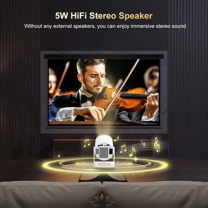 HY300 Pro Mini Smart Projector – Portable 4K-Support WiFi Projector