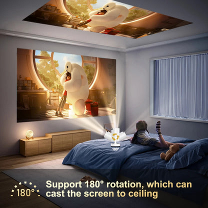 HY300 Pro Mini Smart Projector – Portable 4K-Support WiFi Projector